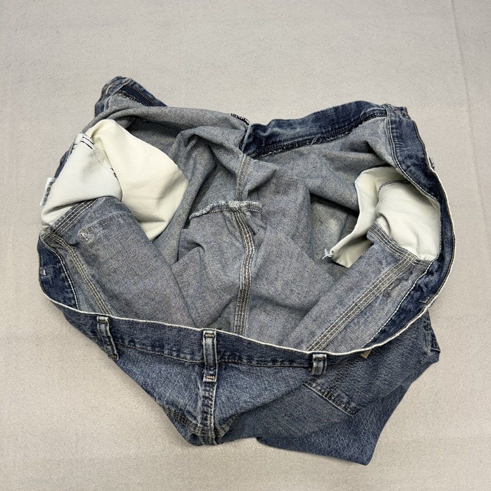 VTG Y2K Wrangler Jorts Rugged Wear Mens 40 Blue Denim Carpenter Shorts Relaxed - Picture 13 of 16